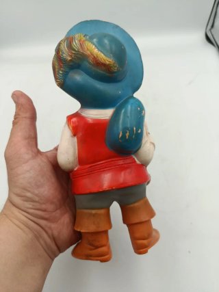 ANTIGUO MUÑECO SONAJERO DE CELULOIDE