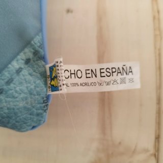 Cojín decorativo floral azul