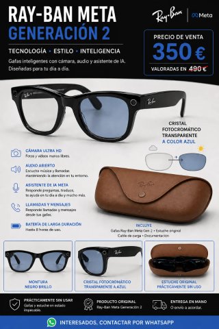 Gafas Ray-Ban Meta Gen 2 Nuevas