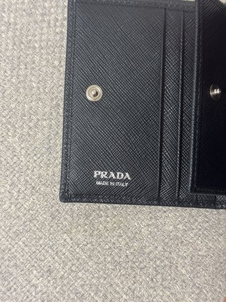 Monedero Prada Negro Piel Saffiano