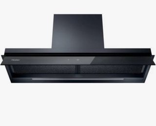 Campana Haier HAPY9CBS4BGVOC LED en su caja a estr