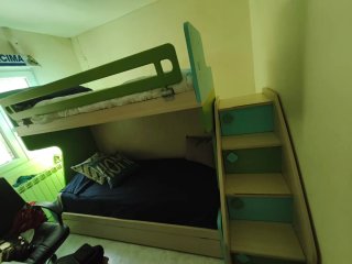 Litera con Escalera Cajonera y Cama Inferior