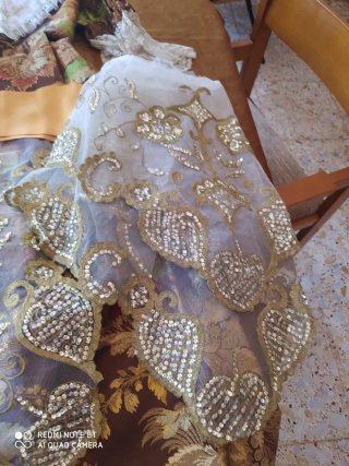 Traje de Fallera Marrón y Dorado