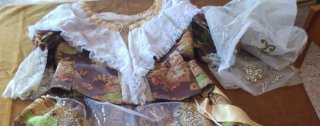 Traje de Fallera Marrón y Dorado