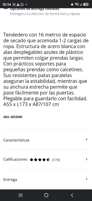 Tendedero plegable