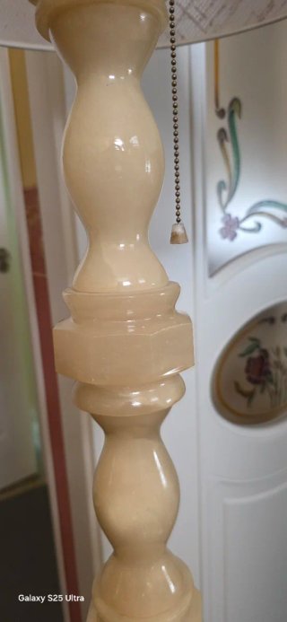 Lámpara de Alabastro Beige y Multicolor