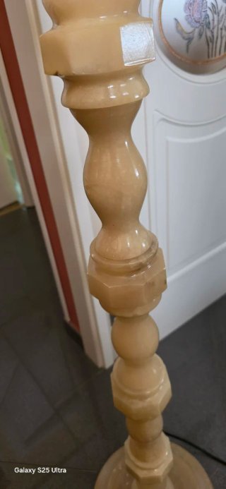Lámpara de Alabastro Beige y Multicolor