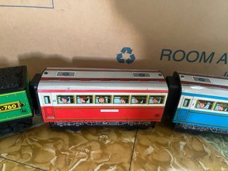Tren de juguete antiguo verde A-760