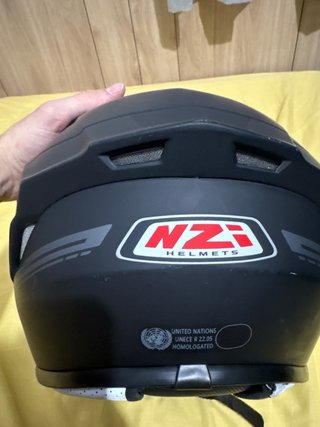 Casco NZI Negro Mate y Rojo