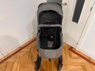 Carrito de bebé 3 en 1 gris