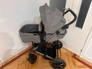 Carrito de bebé 3 en 1 gris