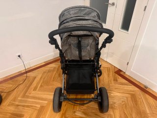 Carrito de bebé 3 en 1 gris