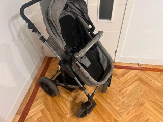 Carrito de bebé 3 en 1 gris