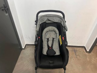Carrito de bebé 3 en 1 gris