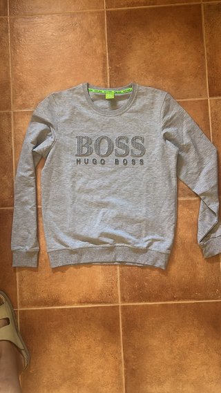 Sudadera Boss Gris Logo