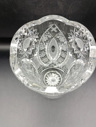 Jarrón cristal tallado de Bohemia