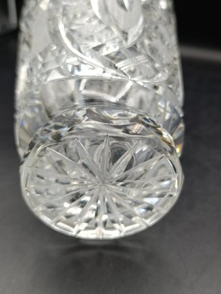 Jarrón cristal tallado de Bohemia