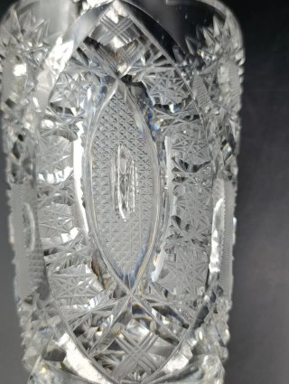 Jarrón cristal tallado de Bohemia