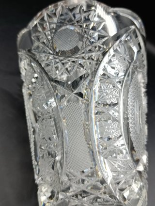 Jarrón cristal tallado de Bohemia