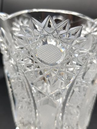 Jarrón cristal tallado de Bohemia