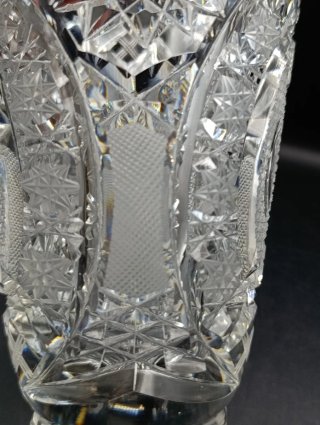 Jarrón cristal tallado de Bohemia