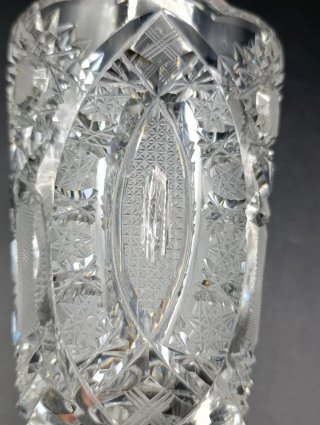 Jarrón cristal tallado de Bohemia