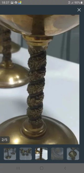 4 copas de bronce antiguas