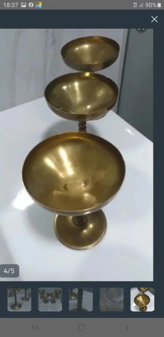 4 copas de bronce antiguas