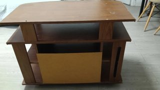 Mesa TV madera con cristal