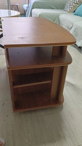 Mesa TV madera con cristal