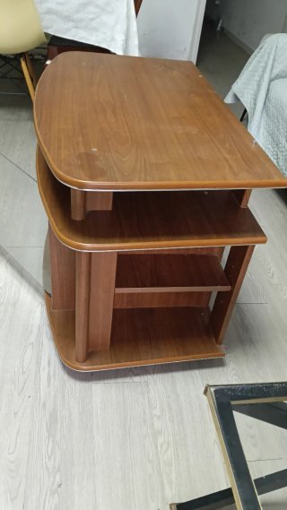 Mesa TV madera con cristal