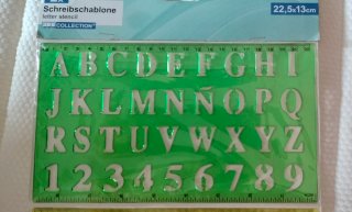 2x Plantillas Letras y Números 22,5x13cm