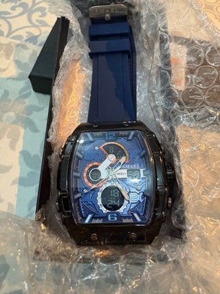 Reloj Smael Unisex Negro y Azul