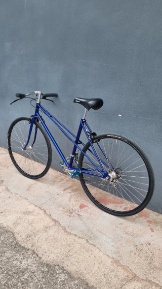 Bicicleta tipo fixie. Vintage.