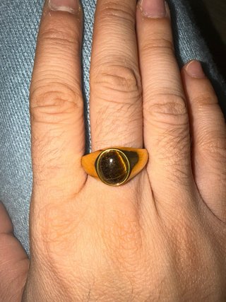 Anillo de moda acero inoxidable dorado