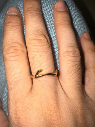 Anillo de moda acero inoxidable dorado