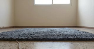 Alfombra Gris Pelo Largo 130×200 cm (salón o cama)