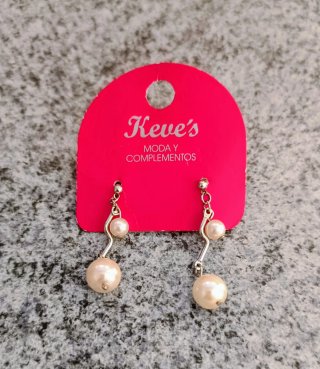 Pendientes perlas plata