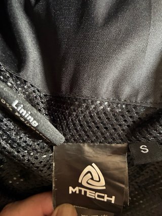 Chaqueta Moto Mtech Negra con Detalles Flúor -