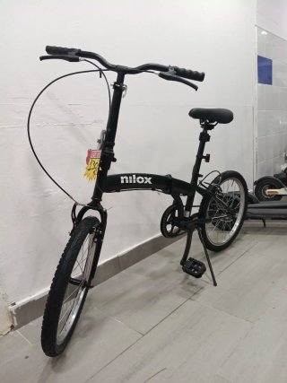 Bicicleta plegable Nilox negra