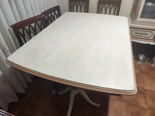 Silla antigua madera y terciopelo