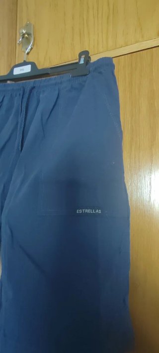 Pantalón corto azul hombre con cordones