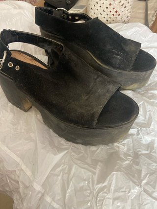 Pull&Bear Plataforma Tacón Negro Talla 35