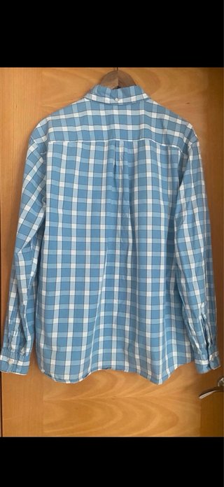 Camisa Cortefiel cuadros azul y blanco