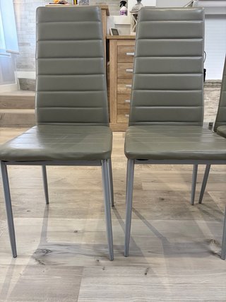 Juego 5 Sillas Comedor Grises