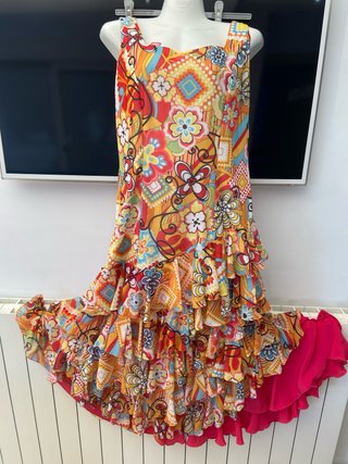 232 Traje de flamenca volantes multicolor