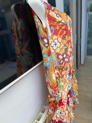 232 Traje de flamenca volantes multicolor