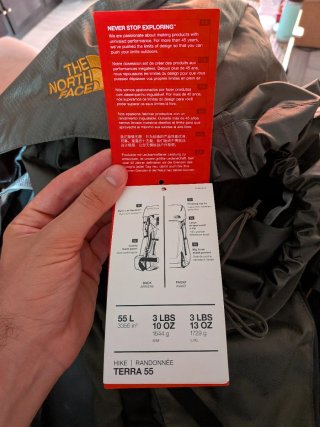 Mochila The North Face Montañismo 55L