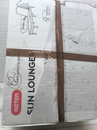 Lettino da Giardino Pieghevole in Rattan per Esterno