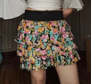 Falda floral volantes - Talla M